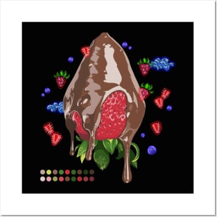 Chocolate Strawberry Posters and Art